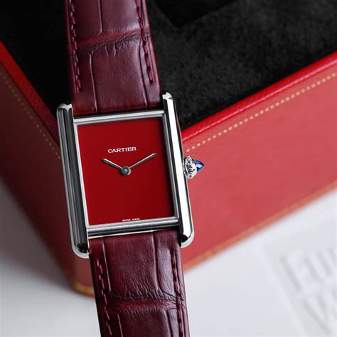 orologio donna must de cartier quadrante rosso|cartier orologi.